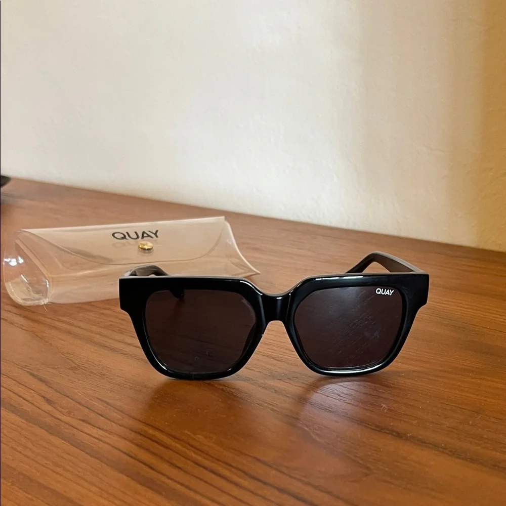 Quay Australia Glossy Black Sunglasses - Picture 6 of 9